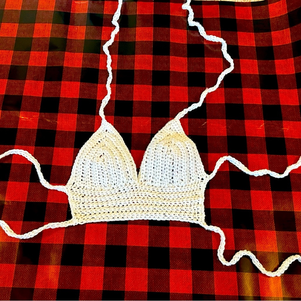 Handmade crocheted top